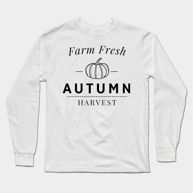 Farm Fresh Autumn Harvest Pumpkins Long Sleeve T-Shirt by AdelDa